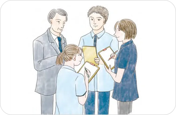 会話をする男性